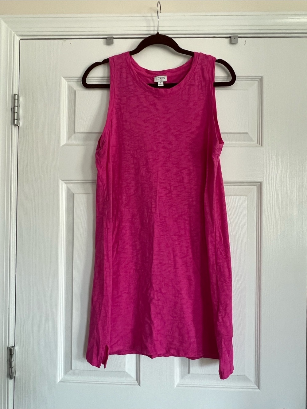 J. Crew Sleeveless Mini Dress in Vivid Pink